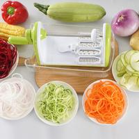 Groothandel Hoge Kwaliteit Plastic Multifunctionele 5-Blads Ecologische Groente- en Fruitspiraalsnijder/Spiralisator