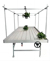 Table de culture mobile 4x8 pour serre, à flux et reflux, avec plateau roulant pour semis et plantation en agriculture, à vendre