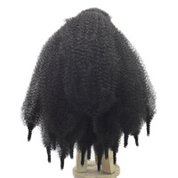 Nouveautés Extensions de Cheveux Synthétiques Chignon Torsadé Crochet Marley Tresses Style Afro Kinky Raides Queues de Cheval Afro