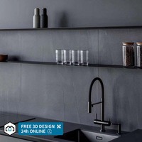 George Group Meuble de cuisine modulaire personnalisé, style Shaker, en HDF, avec porte en résine stratifiée, haut de gamme, économique, en promotion, avec robinet de cuisine