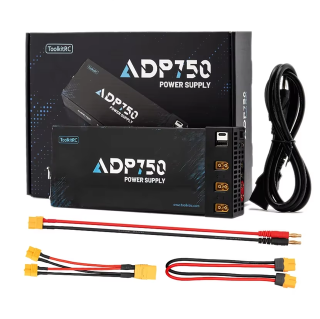 ToolkitRC ADP750 Power Supply Adapter 750W XT90 XT60 Output 12V 30A AC Input 240V for RC Model ToolkitRC Battery Fast Charger