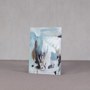Tableau mural sur toile à texture de sable de quartz, motif paysage abstrait nordique, taille flexible, pour la rénovation intérieure et la vente en gros - Product Image 2