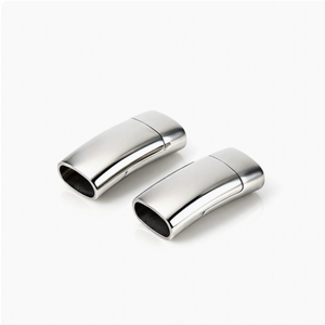 JFS018 Chiusura a Fibbia Curva in Acciaio Inossidabile, Connettore per Creazione di Gioielli, Bracciali e Collane - Product Image 4