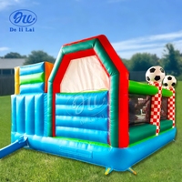 Château gonflable commercial à thème basketball, football, golf, rugby, avec trampoline et toboggan, en PVC, certifié CE, fabricant