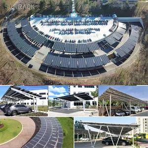 Sunrack 태양 광 자동차 주차 랙 마운팅 시스템 태양열 carport 지상 구조 방수 태양열 carport