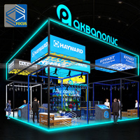 Stand de stand de salon commercial modulaire portable interactif affichage d'exposition de salon commercial de voiture de décrochage
