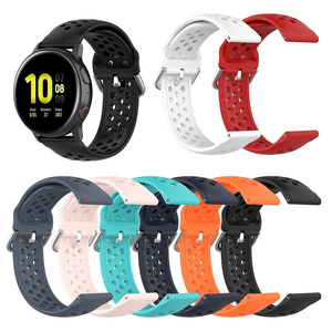 Correa de Reloj de Silicona Deportiva Transpirable con Múltiples Orificios de 20 mm y 22 mm para <span class=keywords><strong>Samsung</strong></span> Galaxy <span class=keywords><strong>Watch</strong></span> de 42 mm y 46 mm Active 2 - Product Image 1