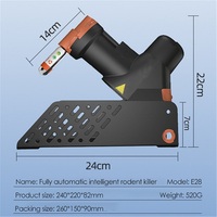 Piège Automatique Humain Non Toxique pour Rats et Souris Kit Piège Multi-prises pour Rats et Souris avec Cylindres de CO2 Humain Non Toxique Intelligent