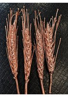 Épi de blé fait main plaqué or rose 18 carats, de haute qualité, cadeau décoratif de luxe pour la décoration de salon, la Journée des entreprises et la Fête des Mères
