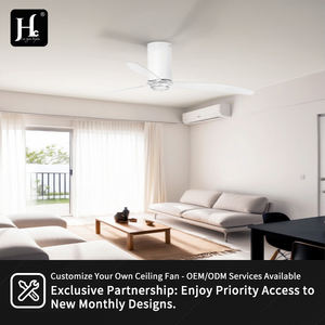 Ventilateur de plafond LED 52 pouces avec pales en bois et éclairage LED, télécommande 1stshine - Product Image 5