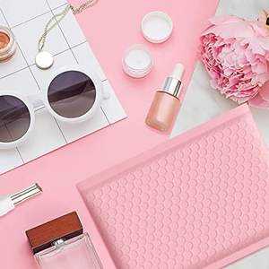 Enveloppes à bulles roses écologiques 4x6 8x12, emballages à bulles avec logo, sacs à bulles - Product Image 5