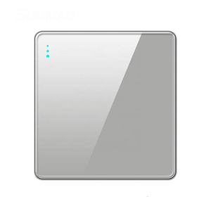 Interruttori e Prese Elettriche da Parete in Vetro Temperato di Tendenza, 1/2/3/4 Gang, Colori Grigio/Nero/Oro - Product Image 1