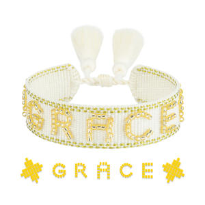 Bracelet perlé lettre créative européenne américaine Simple mode tissé à la main corde gland réglable bracelets de mode pour femmes - Product Image 5