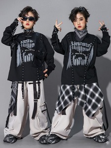 <span class=keywords><strong>Disfraz</strong></span> de Hip-Hop para Niños, Chaleco de Hip-Hop, Traje de Hip-Hop para Niños, <span class=keywords><strong>Disfraz</strong></span> de Calle para Actuaciones, <span class=keywords><strong>Disfraz</strong></span> Moderno para Niños - Product Image 2