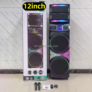 Ifeigift GD-2130 Loa điện loa siêu trầm mới nhất DJ đôi 12inch loa lớn TWS điện lớn woofer với kép Micro không dây - Product Image 3