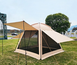 Tienda <span class=keywords><strong>de</strong></span> campaña portátil plegable para exteriores, tienda grande a prueba <span class=keywords><strong>de</strong></span> lluvia para acampar, tela mosquitera - Product Image 3