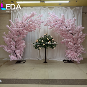 ซุ้มดอกไม้ประดิษฐ์สีชมพูขาวคุณภาพสูง LEDA ขนาด 3 ม./2.5 ม./2 ม. ต้นซากุระสำหรับตกแต่งบ้านงานแต่งงาน - Product Image 2