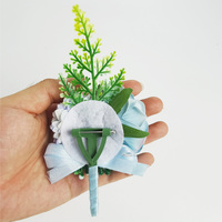 Set Corsage Bunga Mawar untuk Pergelangan Tangan dan Boutonniere Buatan Tangan Set Corsage Buatan untuk Pengantin Bunga Tangan untuk Pernikahan