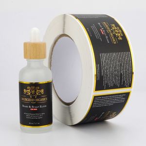 FX Printed 2ml 3ml 5ml 10ml Vial Label Self Adhesive Aluminum Poly Essential Oil Packaging <b>Sticker</b> Labels for <b>Glass</b> Bottles - Product Image 2