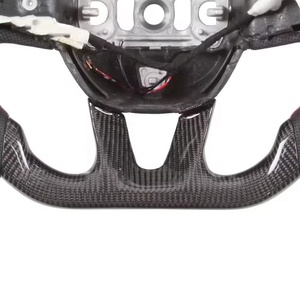 Volant en fibre de carbone forgé LED modifié pour <span class=keywords><strong>Dodge</strong></span> Charger Challenger Hellcat 2015+ Grand Cherokee Trackhawk <span class=keywords><strong>SRT</strong></span> - Product Image 6