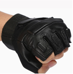 DF0414 New in Stock: Sandy Color Black-Hawk Tactical Gloves, Half-finger Design, Outdoor Combat Use, Wrist Guards - Product Image 6