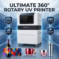 Imprimante UV rotative compacte Baysoon High Drop Cylinder 360, longueur 300 mm, machine d'impression cylindrique sans couture pour bouteilles et canettes