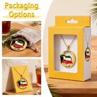 Collier personnalisé avec pendentif carte du Koweït, breloques bijoux en forme de drapeau national, accessoire de mode, cadeau souvenir, usine avec 21 ans d'expérience