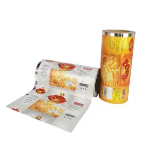 Luckytime customized printing plastic roll crisps package bag pouch Premade bag in roll film for snack