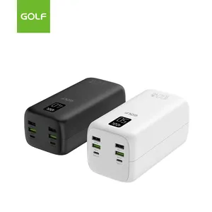 GOLF 휴대용 리튬 모바일 충전기 대용량 공급 업체 파워 스테이션 LCD 디스플레이 4USB 100W 고속 충전 전원 은행 40000mAh