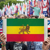 Drapeau extérieur en polyester iranien personnalisé, magnifique, imprimé numériquement, en gros, à prix abordables
