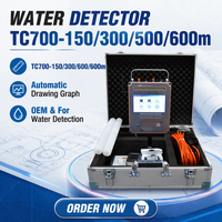 Détecteur d'eau souterraine automatique PQWT TC700 de qualité supérieure, détecteur d'eau souterraine jusqu'à 600 m de profondeur