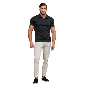 Gingtto Custom Men's Golf Polos Shirts High Street Fashion Color sólido Longitud corta Casual Estilo clásico Corto Diseñado por <span class=keywords><strong>ICO</strong></span> - Product Image 3