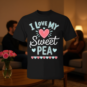 Camiseta linda I Love My Sweet Pea para mujeres y hombres, regalo de San Valentín - Product Image 3