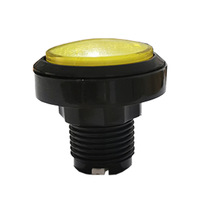 Accessoires pour console de jeu en plastique, bouton distributeur d'eau rond avec lumière, diamètre 46 mm, bord noir, interrupteur