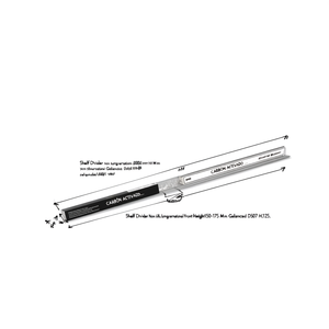 Fami Shelf Divider Non Slotted Longitudinal Front Height 150-175 Mm Galvanized D507 H125 - Product Image 3