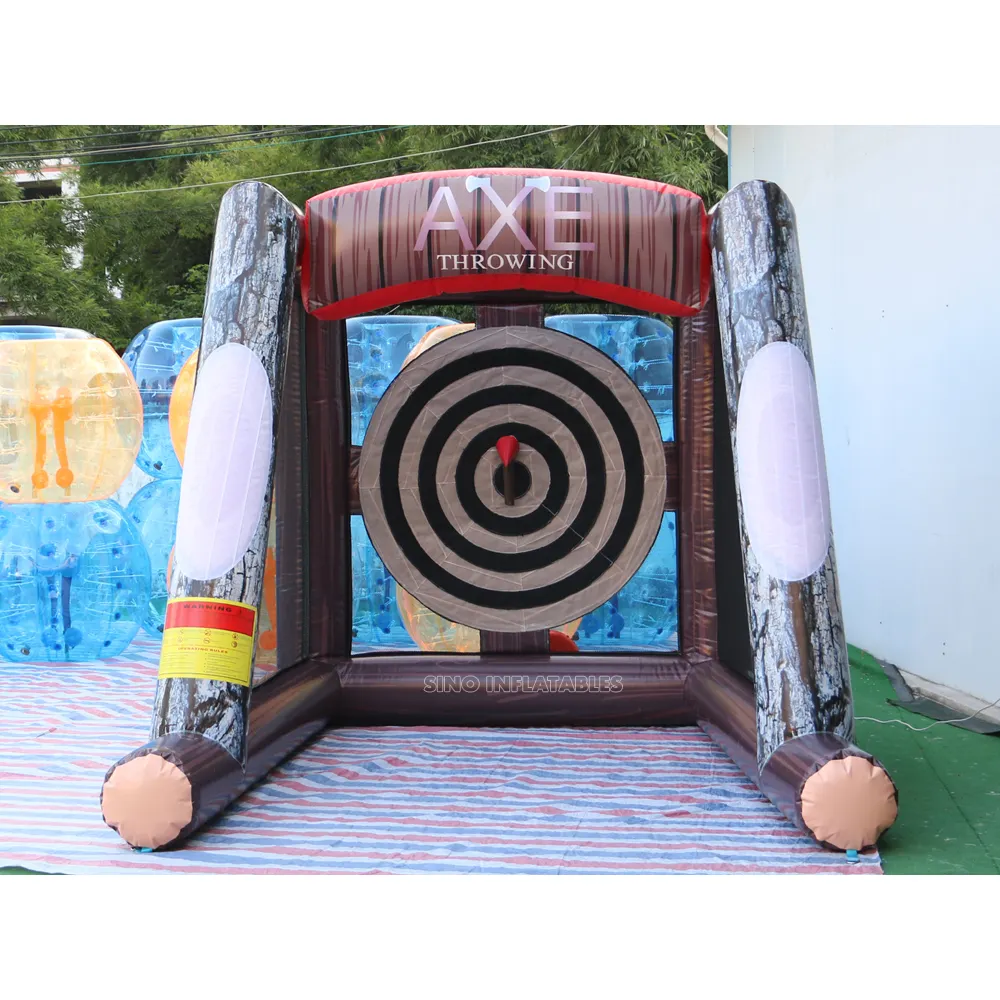 Kids and adults interactive inflatable Axe throwing game for carnival sports events or parties from Sino Inflatables