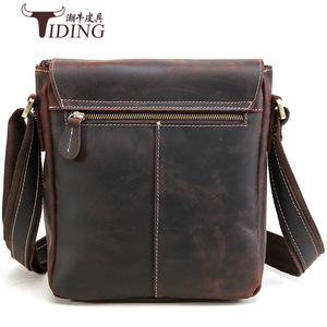 Bolso Bandolera de Cuero Genuino para Hombre, Marca Tiding, Color Sólido, Casual, Resistente al Desgaste - Product Image 2