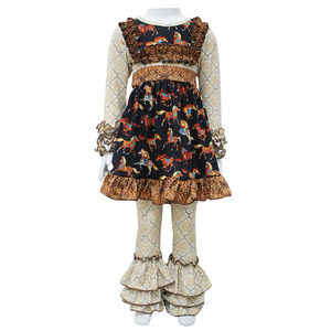 Niños Niñas otoño ropa falda top glaseado pantalones traje venta al por mayor 2PCS trajes de moda conjunto de ropa Casual 0-24M - Product Image 2