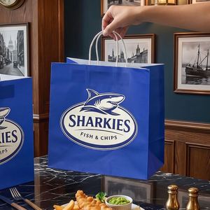 Custom Recyclable Eco-Friendly Biodegradable Fry Chicken <b>Snacks</b> Fast Food French Fries Kraft Paper <b>Bags</b> - Product Image 3