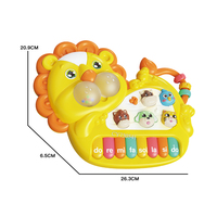 2025 New Electric Sensory Toys Cow Piano Keyboard With Light and Music Toy Musical Instruments for Kids
