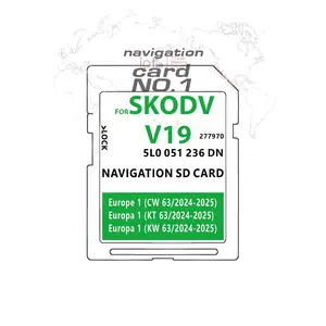 2024 nouvelle mise à jour de carte Navigation AS V19 5L0 051 236DN Europe Europa carte mémoire SD pour SKODA voiture GPS