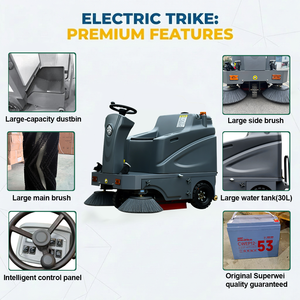 Balayeuse rotative robotisée <span class=keywords><strong>électrique</strong></span> autoportée pour voirie, nettoyage automatique, alimentée par batterie, pour le nettoyage des parkings - Product Image 4