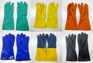 قفازات عالية الجودة 33: EN374 EN420 EN388 للعمل الشاق مبطنة بالقطيع قفازات السلامة الصناعية - Product Image 2