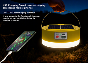 Portatile esterno illuminazione a LED USB luce solare ricaricabile con Power Pack lampada per il campeggio - Product Image 5