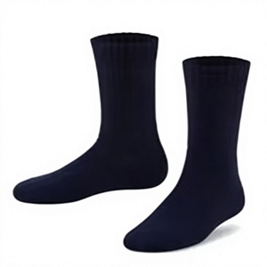 Crew <b>Socks</b> Solid Color Knitted Breathable Regular Style for Adults Daily Casual Wear Wholesale rate - Product Image 1