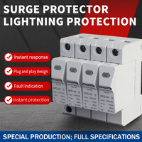 Protector Contra Sobretensiones de CC LONG TAI SPD-40 T2 4P, 20kA-40kA, 1000VDC, 2.4kV, Protección Contra Rayos, Bicolor Rojo y Blanco, Reforzado