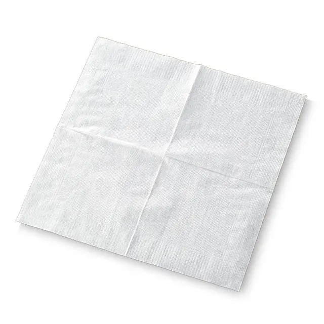 Serviettes de table en papier à 2 plis, logo personnalisé, blanc, marron, taille classique, pièces