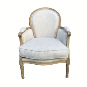 <span class=keywords><strong>Fauteuil</strong></span> individuel de salon S1090, style rétro campagne française européenne, en bois massif sculpté, avec accoudoirs en velours, amovible - Product Image 3