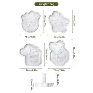 <span class=keywords><strong>Emporte</strong></span>-pièces Saint-<span class=keywords><strong>Valentin</strong></span> Alimentaire 4 Pièces Réutilisables en Plastique avec Moteur à Ressort, Outils de Cuisson DIY pour Pâtisserie et Sandwichs, Ensemble de Modèles - Product Image 6