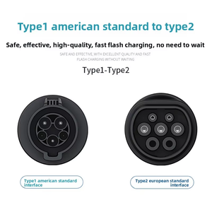 J1772 (Type1) ไปยังอะแดปเตอร์ Type2 / Tesla / GB/T EV, 32A 7kW เข้ากันได้กับสถานีชาร์จ evse - Product Image 3